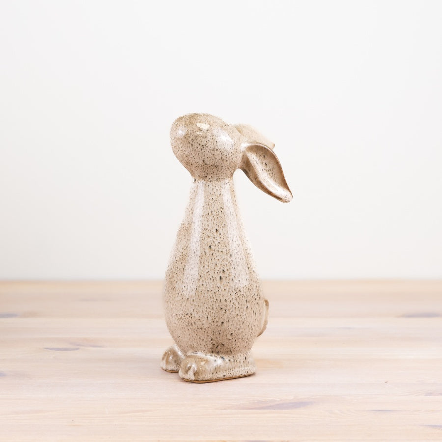 Glazed Bunny Ornament 20.7cm – Decorative Ceramic Rabbit Figurine, Elegant Home Décor Accent for Shelf or Gift