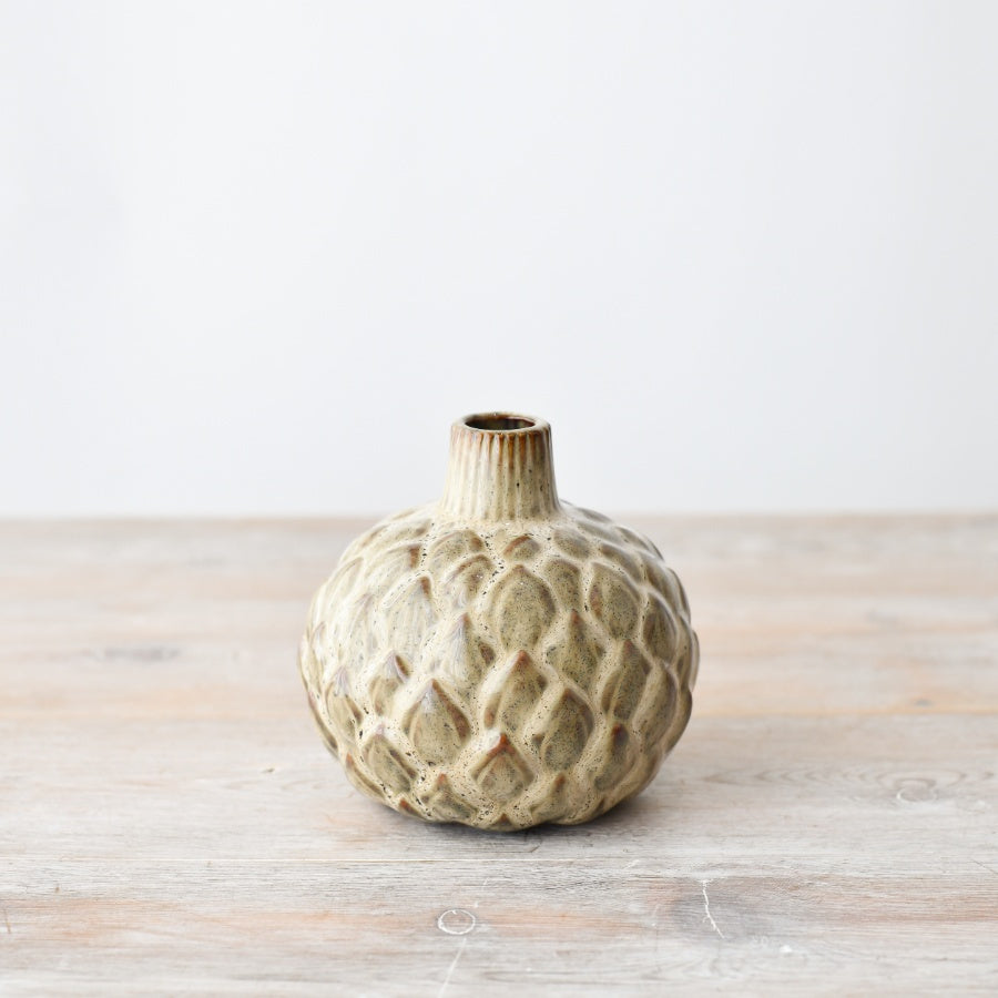 Small Decorative Bud Vase 12cm, Chic Ceramic Bud for Single Stems and Small Plants, Elegant Home Decor Accent