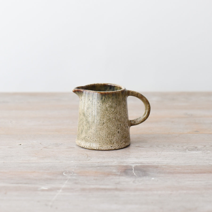 Dora Jug 13cm – Green Brown Glazed Stoneware Pitcher, Scandinavian Style Decorative Jug for Kitchen & Home Decor