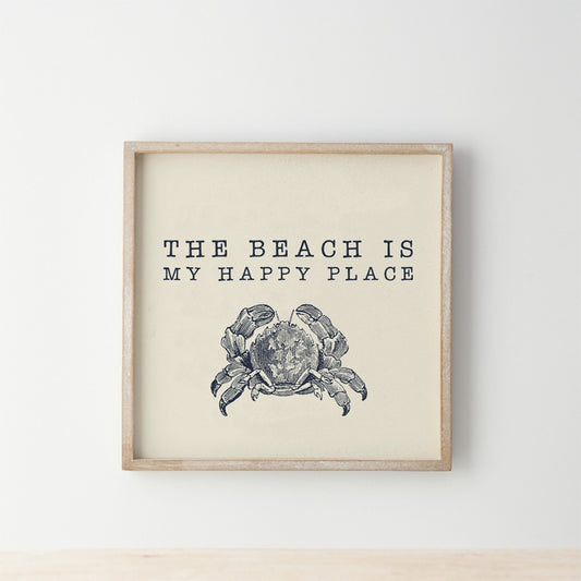 Beach Is My Favourite Place Wooden Frame 25cm – Coastal Quote Photo Frame Nautical Home Decor Accent