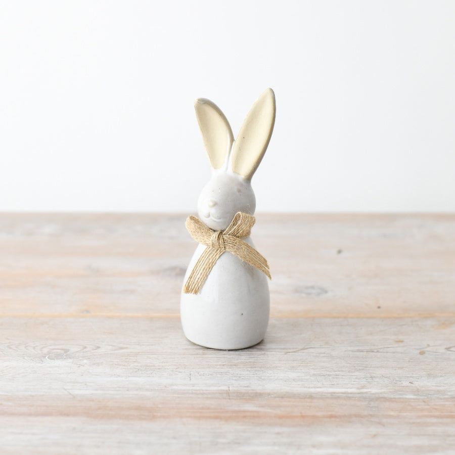 Bunny Rabbit With Bow Deco, 16.5cm