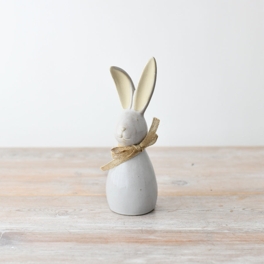 Rabbit Deco with Bow, 21cm