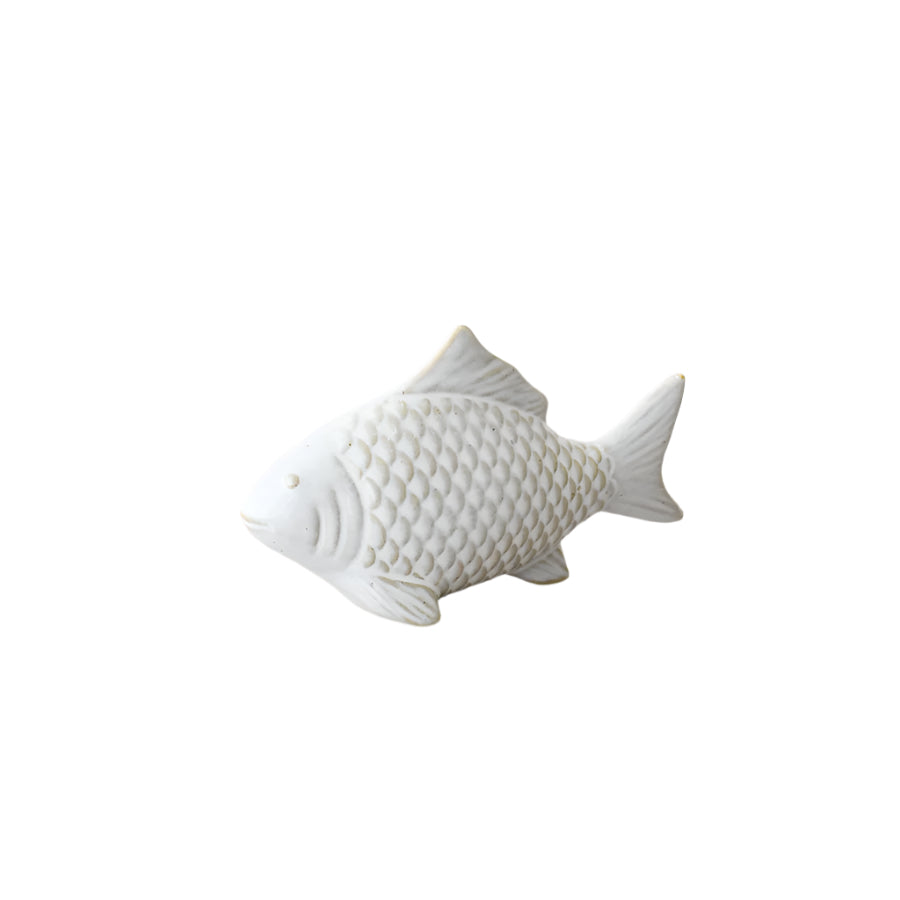 Porcelain Fish Ornament 12.5cm – Elegant Coastal Home Décor – Decorative White Figurine for Shelf, Bathroom, or Tabletop Display