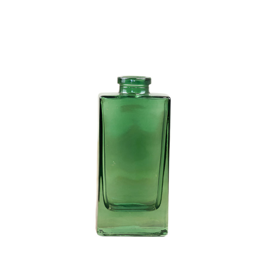 Tall GreencGlass Bud Vase 12cm – Clear Mini for Single Stem Flowers – Elegant Home Décor Accent for Shelf, Dining Table or Wedding Centerpieces – Slim Transparent