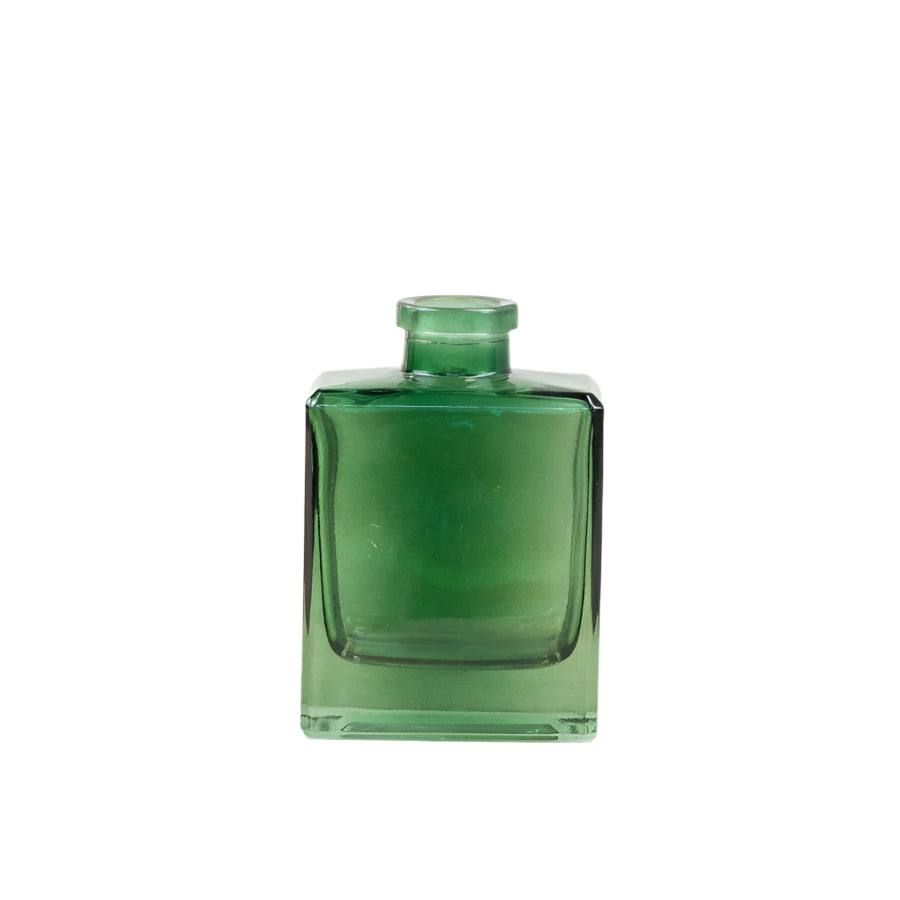 Green Glass Vase 10.5cm – Small Decorative for Home Décor – Vintage-Style Bud for Shelves, Tables, or Centerpieces – Rustic Mini Glass Ornament