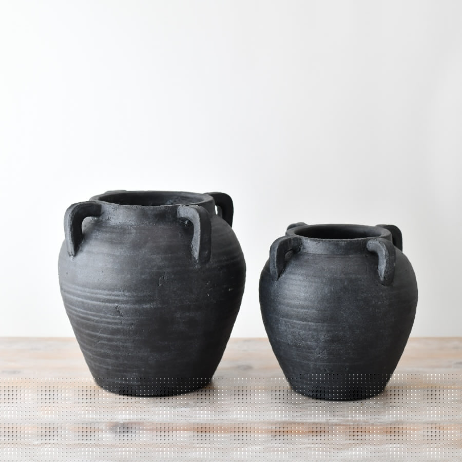 Farmhouse Jug Vase 23cm – Rustic Ceramic Pitcher Vase Neutral Home Decor Ellie Jug with Handle
