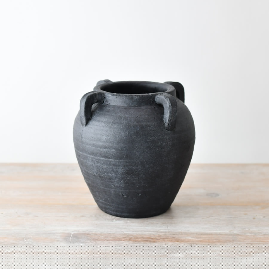 Farmhouse Jug Vase 23cm – Rustic Ceramic Pitcher Vase Neutral Home Decor Ellie Jug with Handle