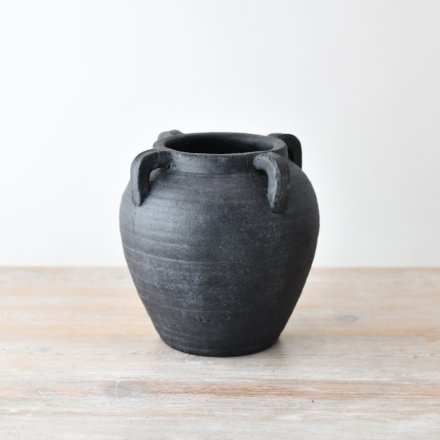 Large Matte Ceramic Vase 26.5cm – Minimalist Neutral Decorative Flower Vase for Pampas Grass, Eucalyptus or Bunny Tails – Medora Modern Home Décor for Shelf, Console or Windowsill