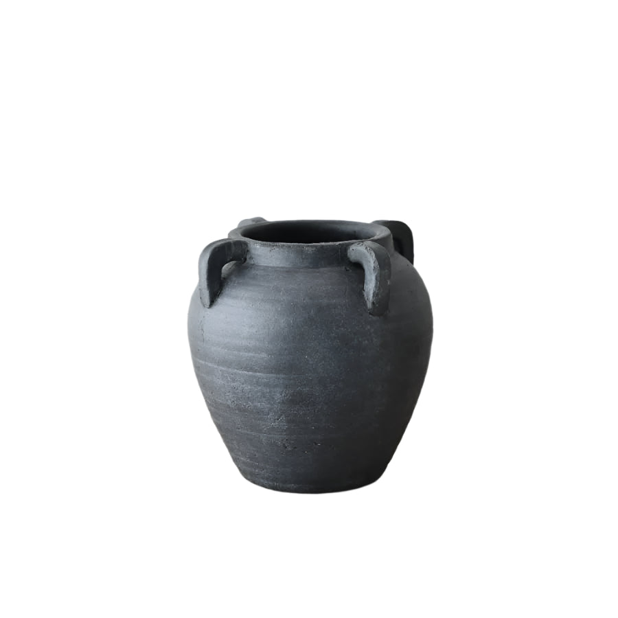 Matte Ceramic Vase 21.5cm – Medium Neutral Decorative Flower Vase for Pampas Grass, Eucalyptus or Bunny Tails – Minimalist Medora Home Décor for Shelf, Console or Windowsill