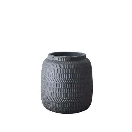 Kamiko Ceramic Vase 21cm – Tapered Neutral Matte Flower Vase for Dried or Fresh Arrangements – Elegant Decorative Accent for Shelf, Mantel or Console Table