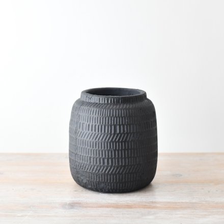 Kamiko Ceramic Vase 21cm – Tapered Neutral Matte Flower Vase for Dried or Fresh Arrangements – Elegant Decorative Accent for Shelf, Mantel or Console Table