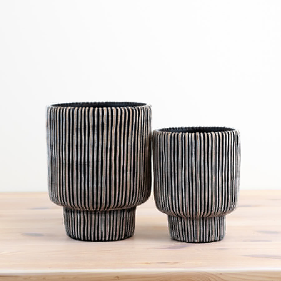 Yana Vase Planter Large 22cm – Neutral Ceramic Planter for Plants or Décor – Elegant Minimalist Flower Pot for Contemporary or Scandinavian Interiors – Decorative Accent for Shelf, Windowsill, or Desk