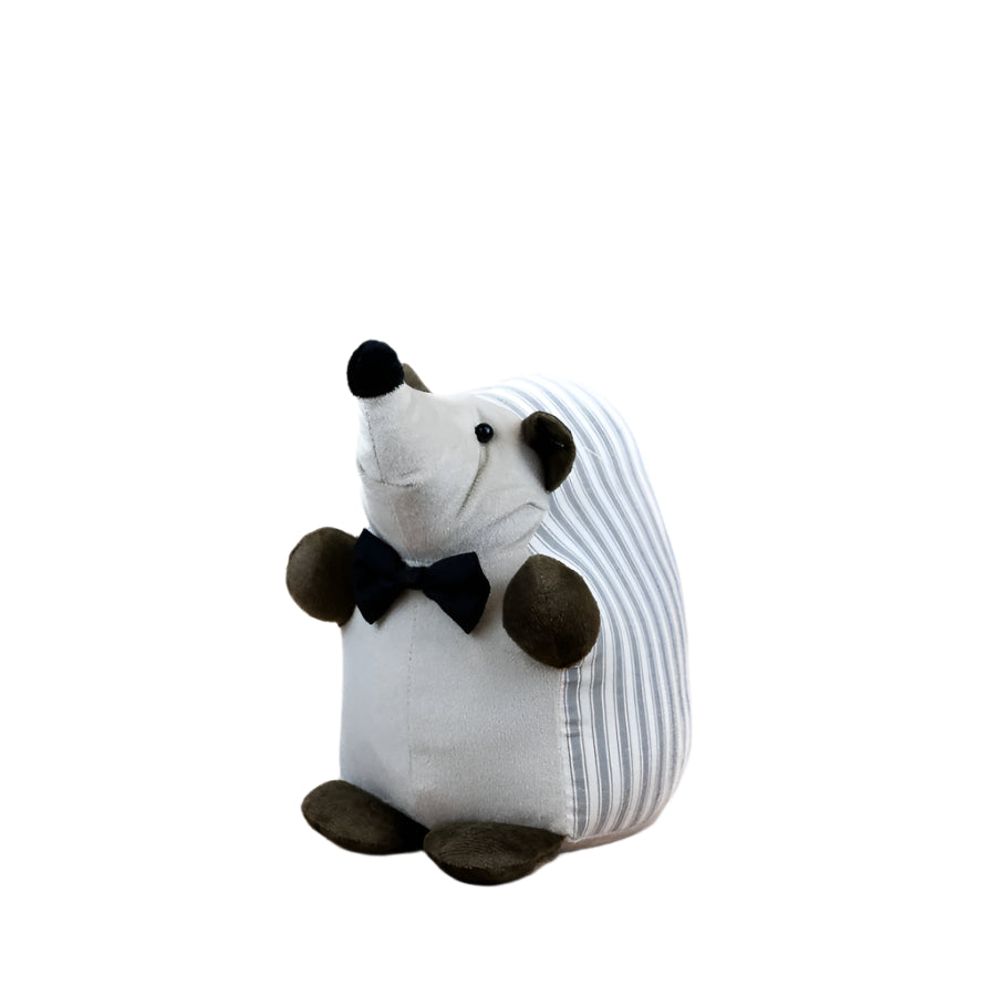 Hedgehog Door Stop with Bow Tie – 22cm Weighted Fabric Doorstop – Cute Animal Design for Nurseries, Hallways & Gift Ideas – Quirky, Soft & Functional Decor