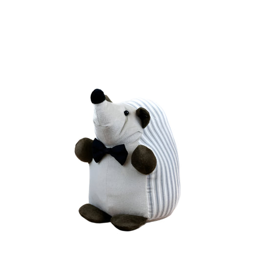 Hedgehog Door Stop with Bow Tie – 22cm Weighted Fabric Doorstop – Cute Animal Design for Nurseries, Hallways & Gift Ideas – Quirky, Soft & Functional Decor