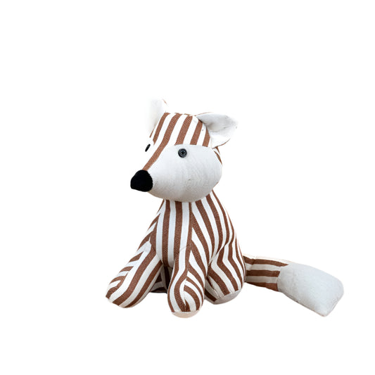 Striped Fox Door Stop – 26cm Weighted Fabric Doorstop – Whimsical Fox Design – Ideal for Rustic, Woodland Interiors – Perfect Gift for Animal & Nature Lovers