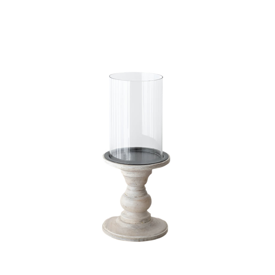 Wooden Pillar Candle Holder – 30cm Rustic Decor – Solid Wood with Smooth Finish – Perfect for Pillar Candles – Cozy Accent for Tables, Shelves, or Mantels
