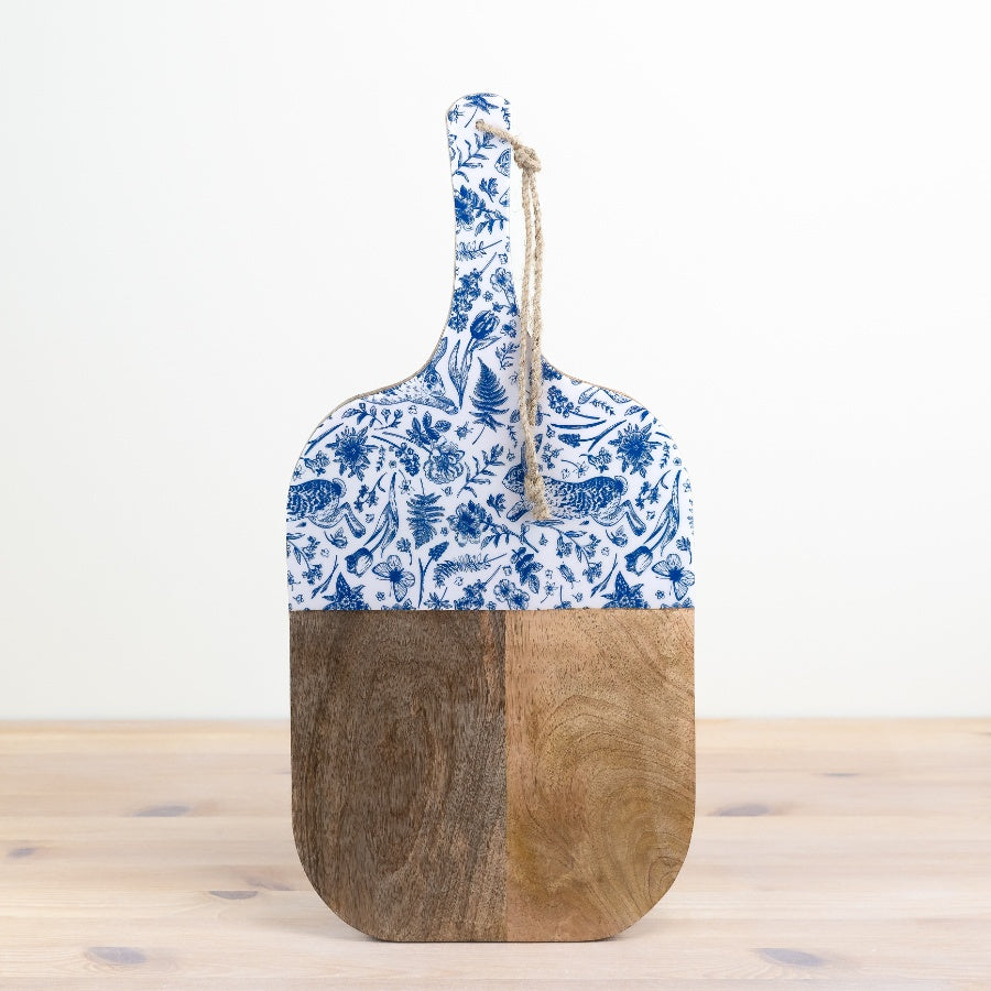 Wood Chopping Board with Engraved Blue Hare – 50cm – Durable, Versatile & Stylish – Ideal for Prep or Serving – A Rustic Touch for Nature-Loving Kitchens