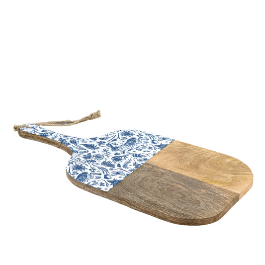Wood Chopping Board with Engraved Blue Hare – 50cm – Durable, Versatile & Stylish – Ideal for Prep or Serving – A Rustic Touch for Nature-Loving Kitchens