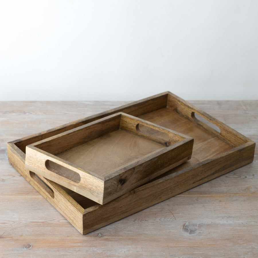Wooden TV Lap Tray 45cm – Rustic Breakfast in Bed Tray, Modern Serving Table