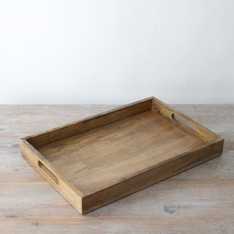 Wooden TV Lap Tray 45cm – Rustic Breakfast in Bed Tray, Modern Serving Table