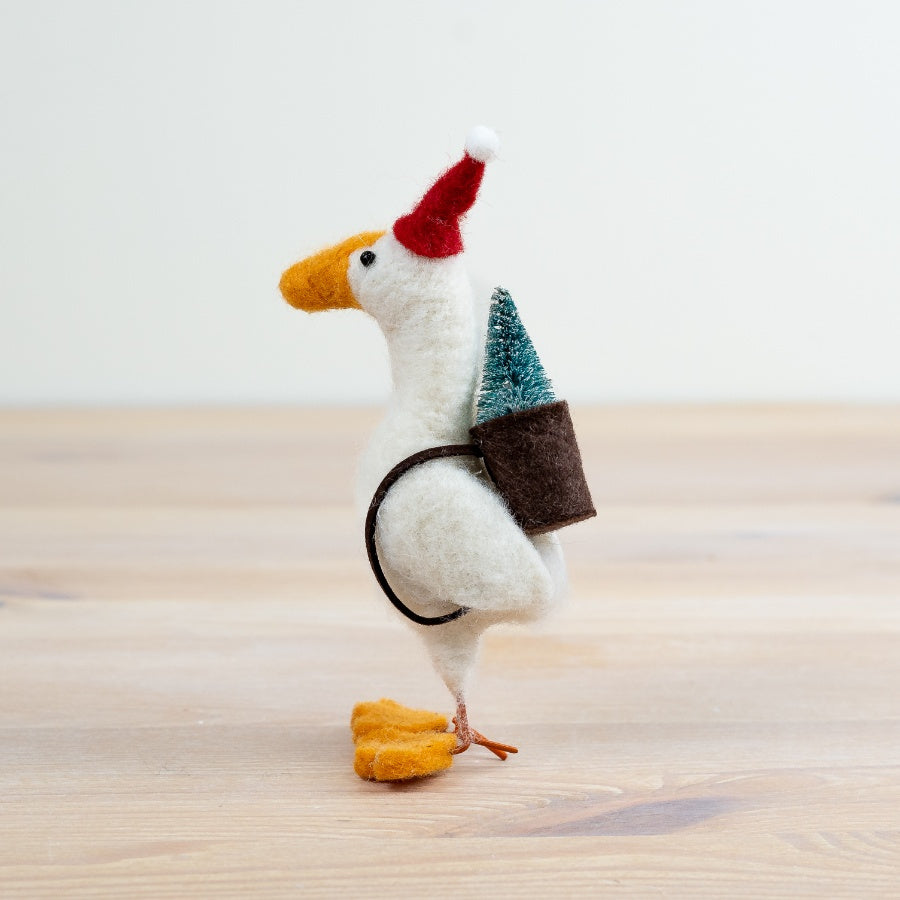 Festive Felt Goose 15cm