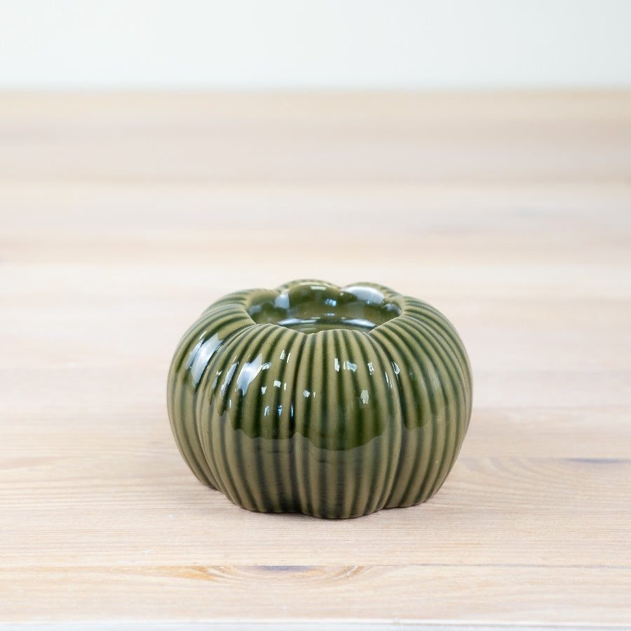 9cm Green Pumpkin T-Light Holder