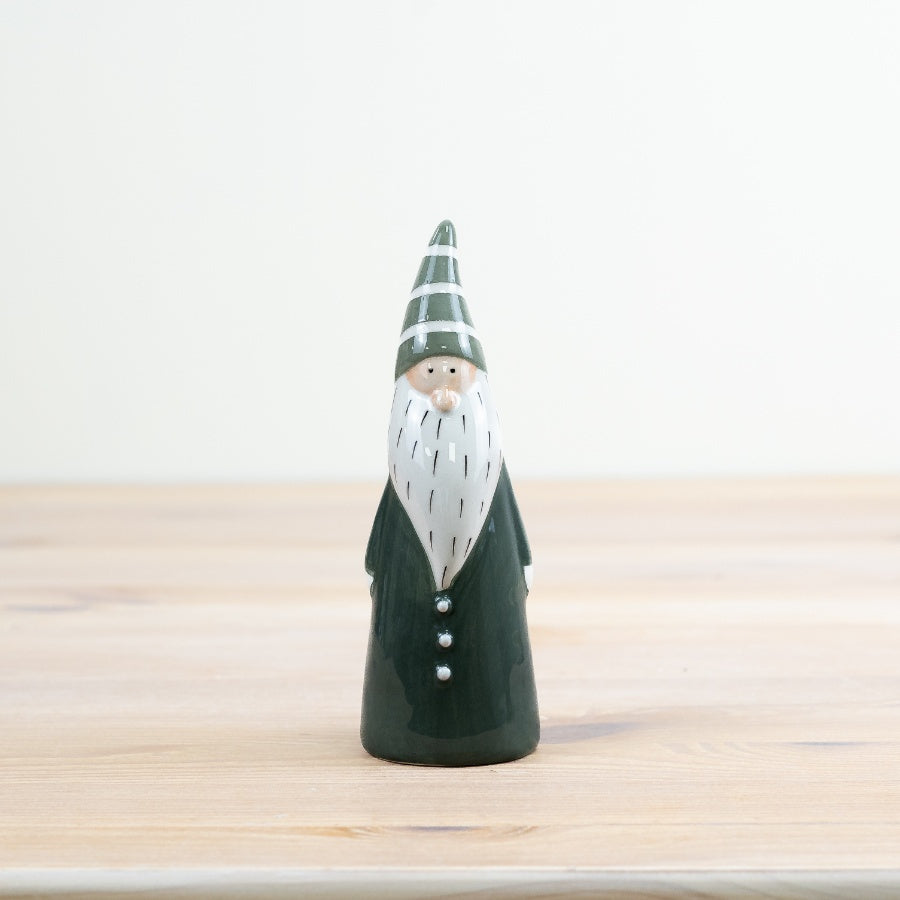 Green Santa Ornament, 14cm