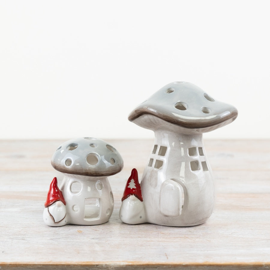 Mushroom & Gonk Candle Holder 9cm