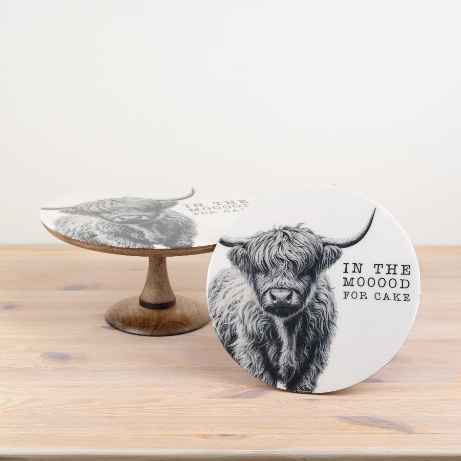 Highland Cow Cake Plate, 12cm