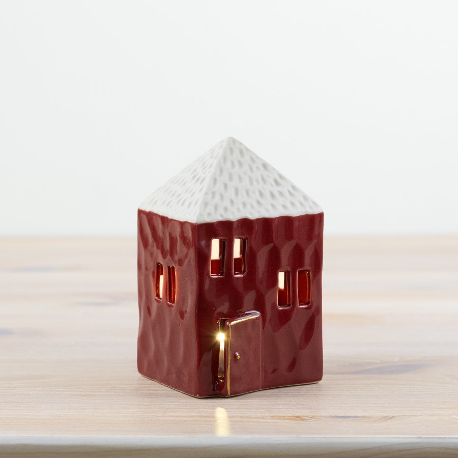Red Candle House Ornament, 12.7cm