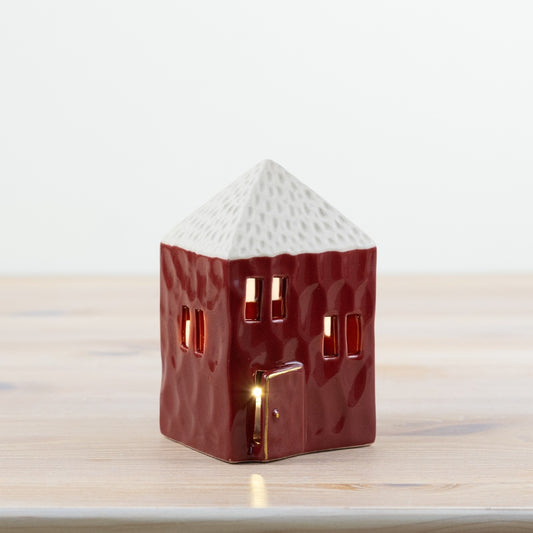 Red Candle House Ornament, 12.7cm