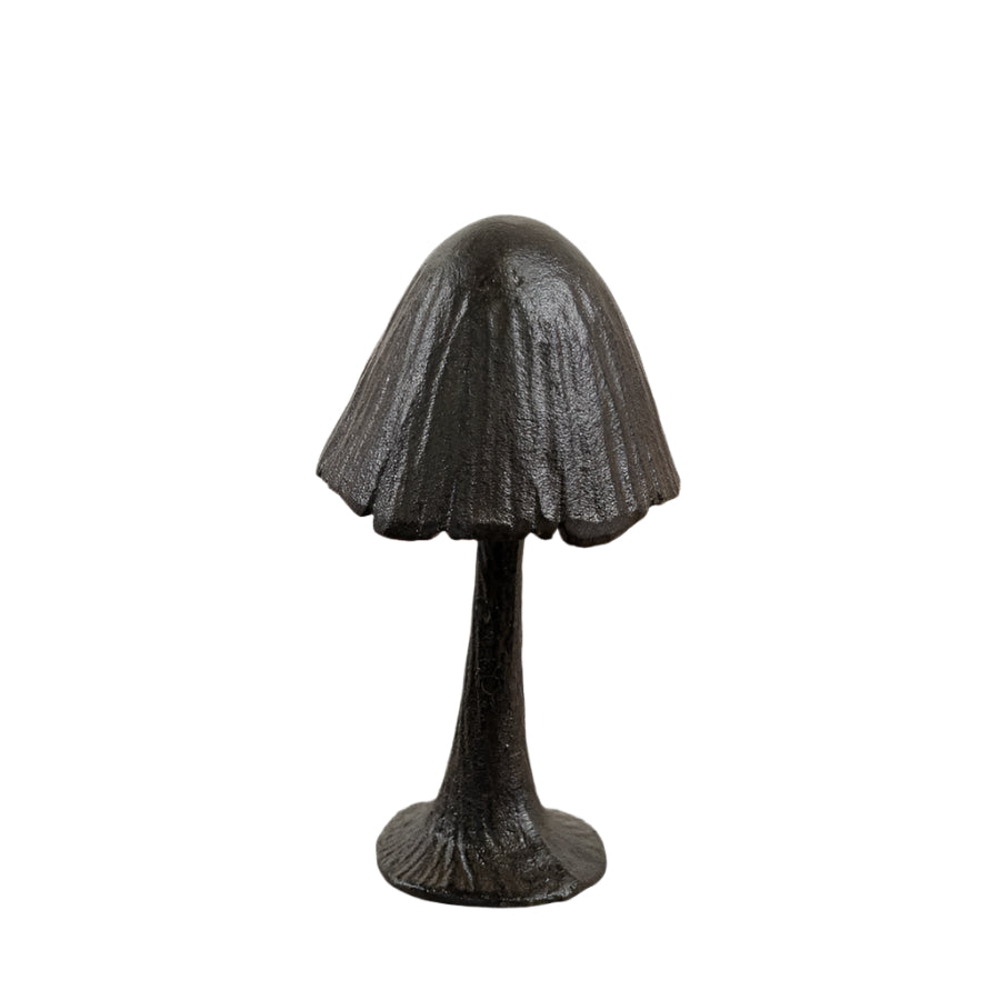Cast Iron Mushroom 9cm – Small Rustic Ornament for Garden or Indoor Decor, Woodland Home Accent, Durable Vintage-Style Sculpture for Shelf or Patio