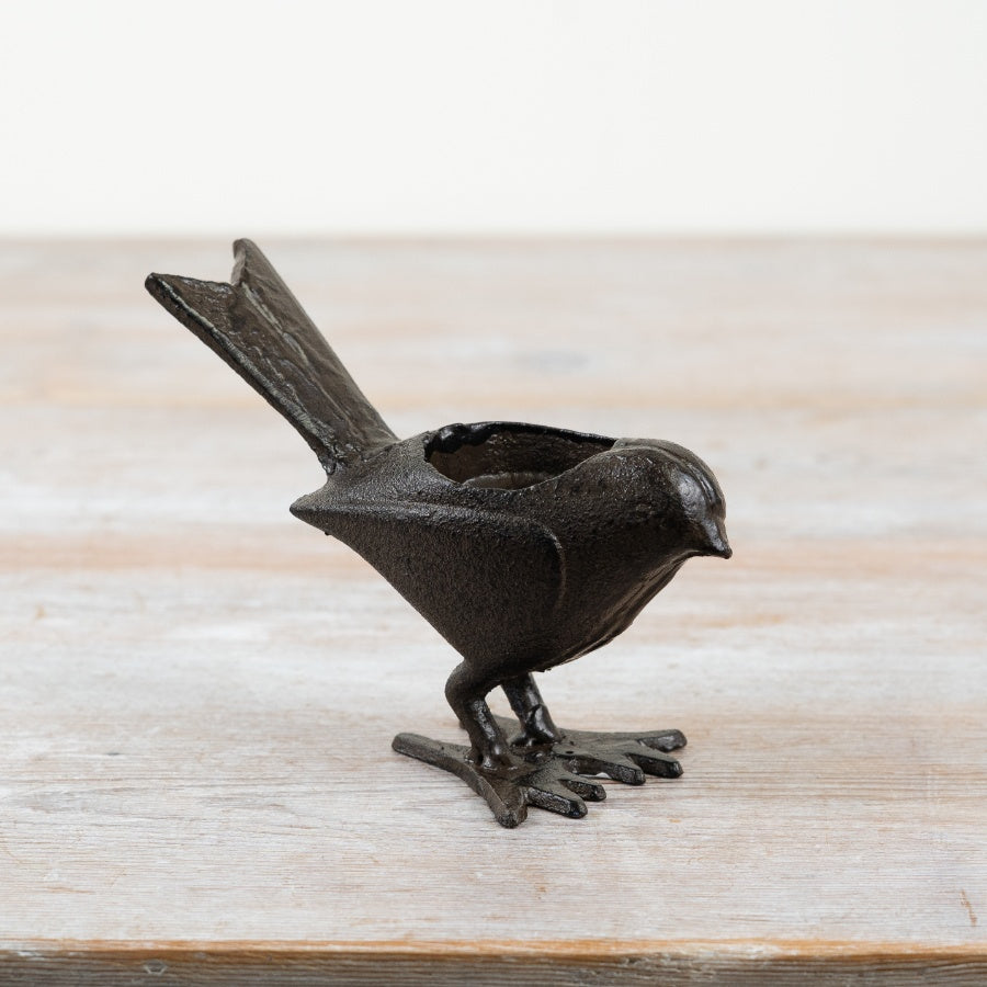 Cast Iron Bird Candle Holder 14cm Decorative Bird Design Home Accent
