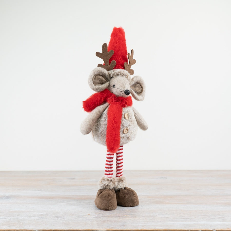 Standing Mouse Decoration – 43cm Festive Whimsical Ornament for Shelves, Mantels & Desks