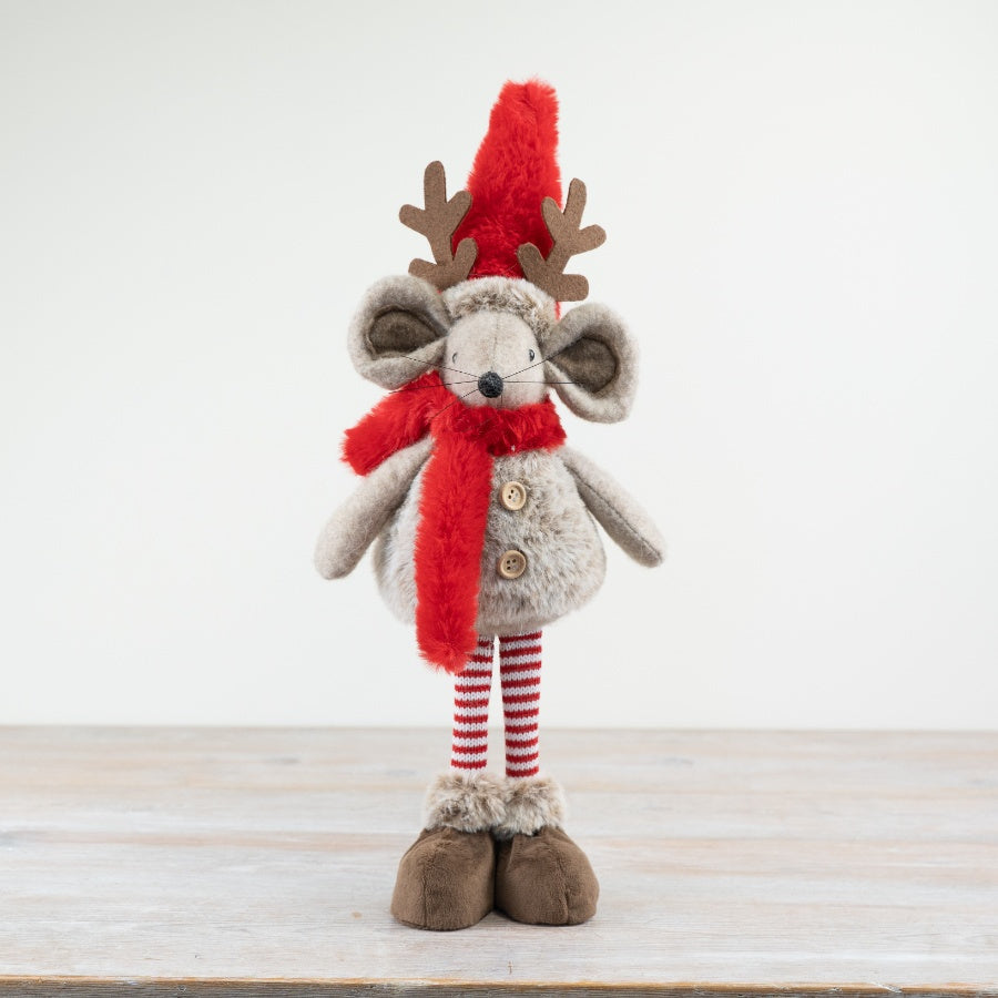 Standing Mouse Decoration – 43cm Festive Whimsical Ornament for Shelves, Mantels & Desks