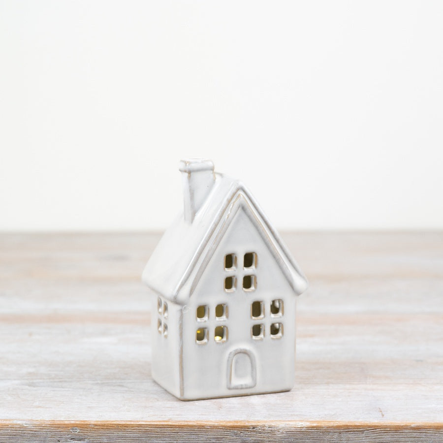 White LED House H11.5cm