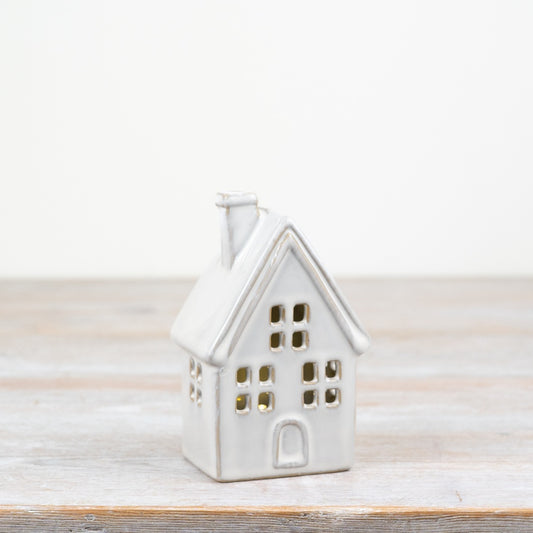 White LED House H11.5cm