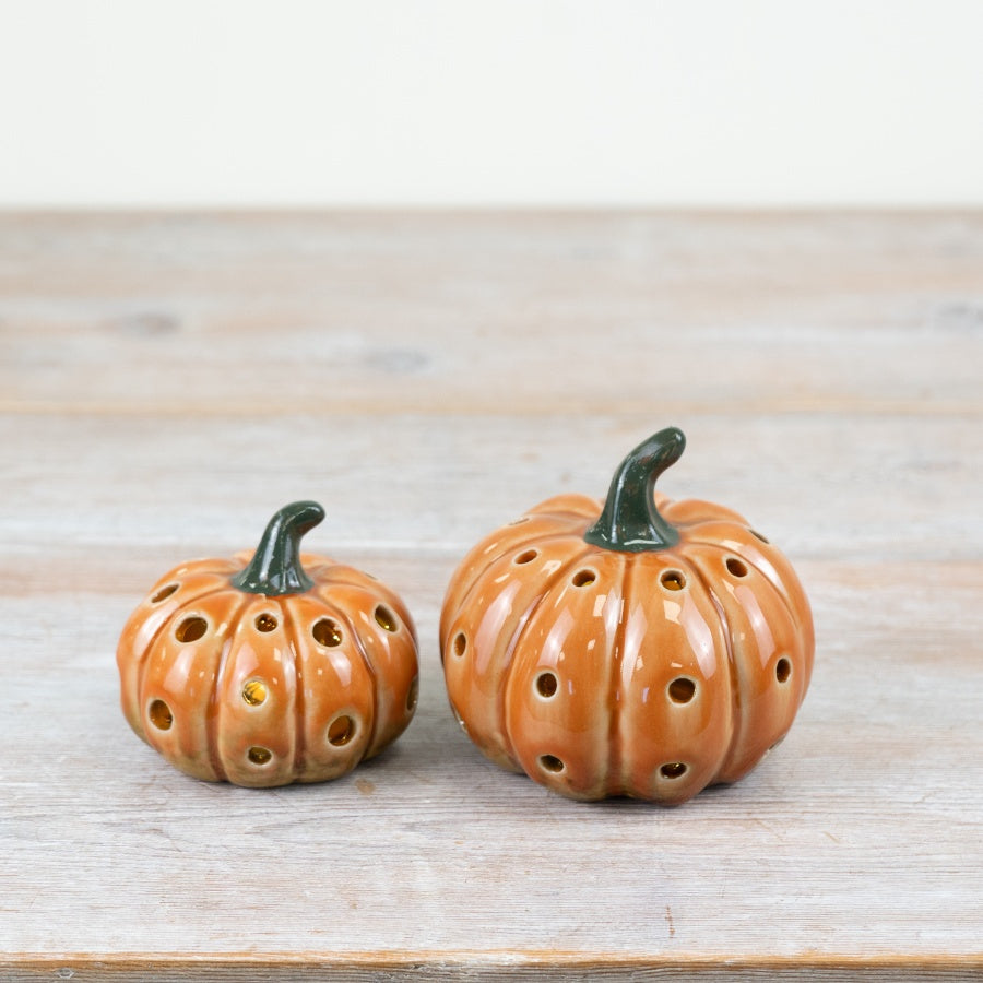 10cm LED Pumpkin Decoration – Glowing Halloween Ornament, Autumn Home Décor