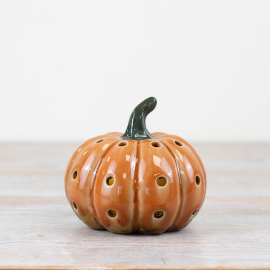 10cm LED Pumpkin Decoration – Glowing Halloween Ornament, Autumn Home Décor