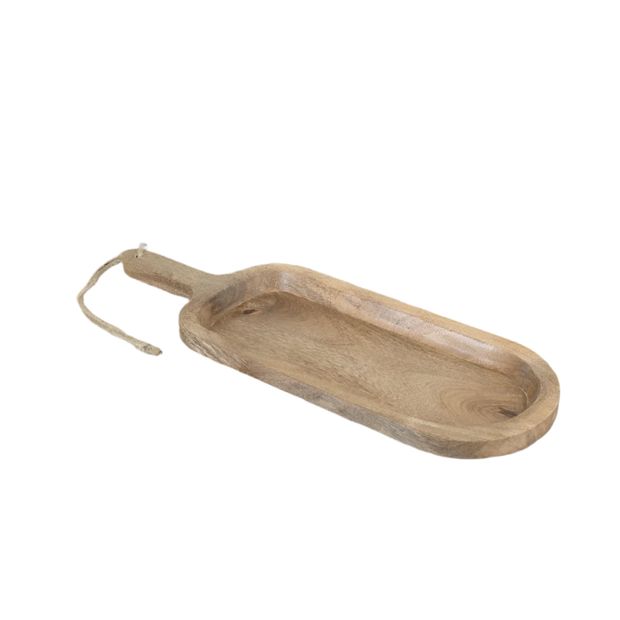 Oblong Wood Chopping Board 45cm, Rectangular Cutting and Serving Board