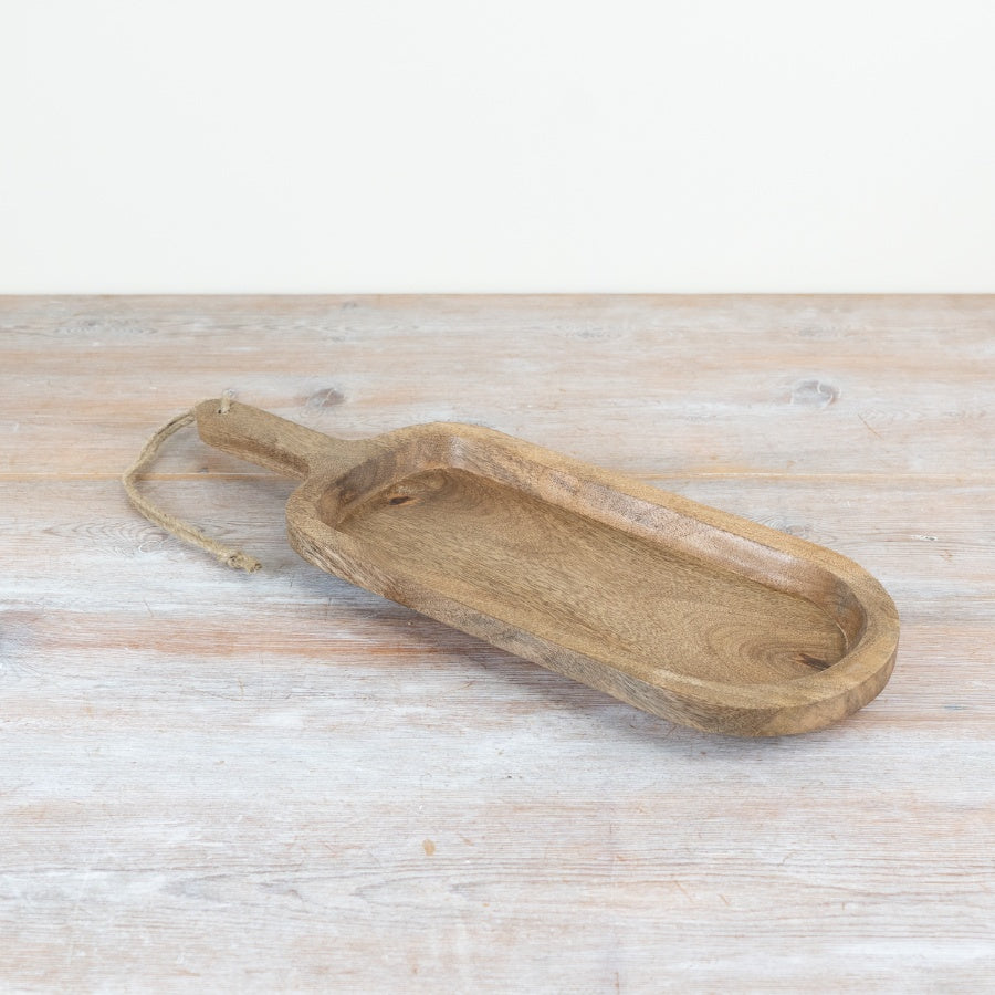 Oblong Wood Chopping Board 45cm, Rectangular Cutting and Serving Board