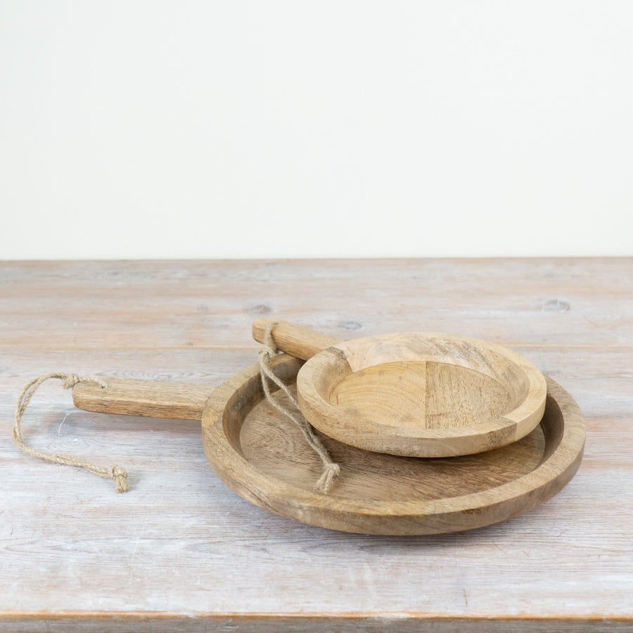 Round Rustic Wood Chopping Board 42cm – Large Natural Serving Platter, Charcuterie Tray