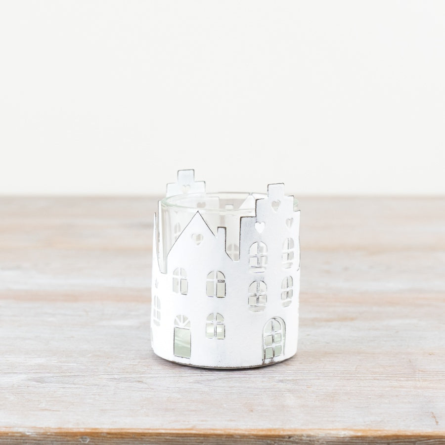 Metal House Candle Holder, 8.8cm