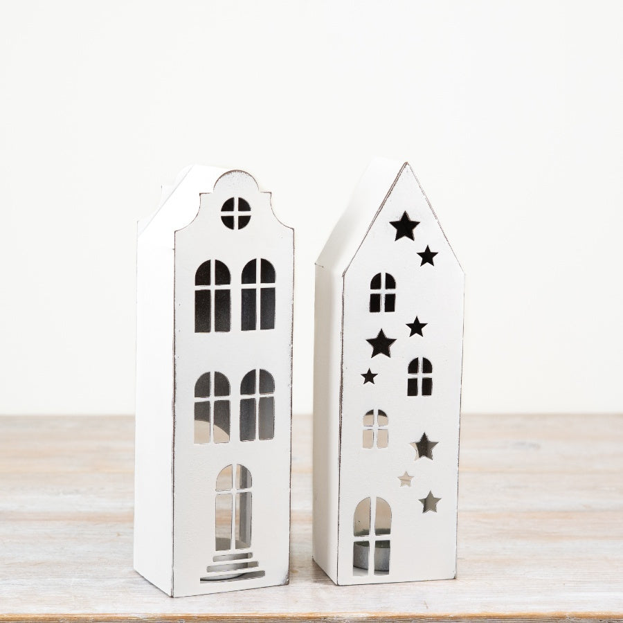 Metal House Candle Holder, 26.8cm
