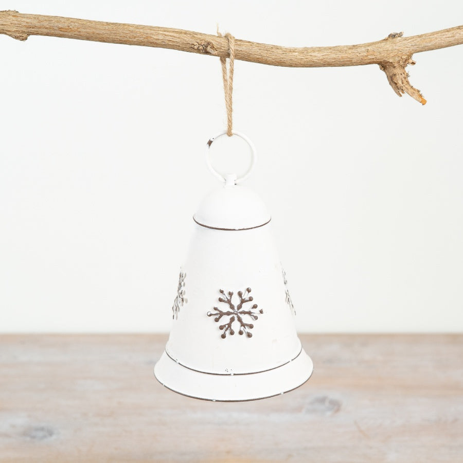 Metal Bell Snowflake Design, 13cm