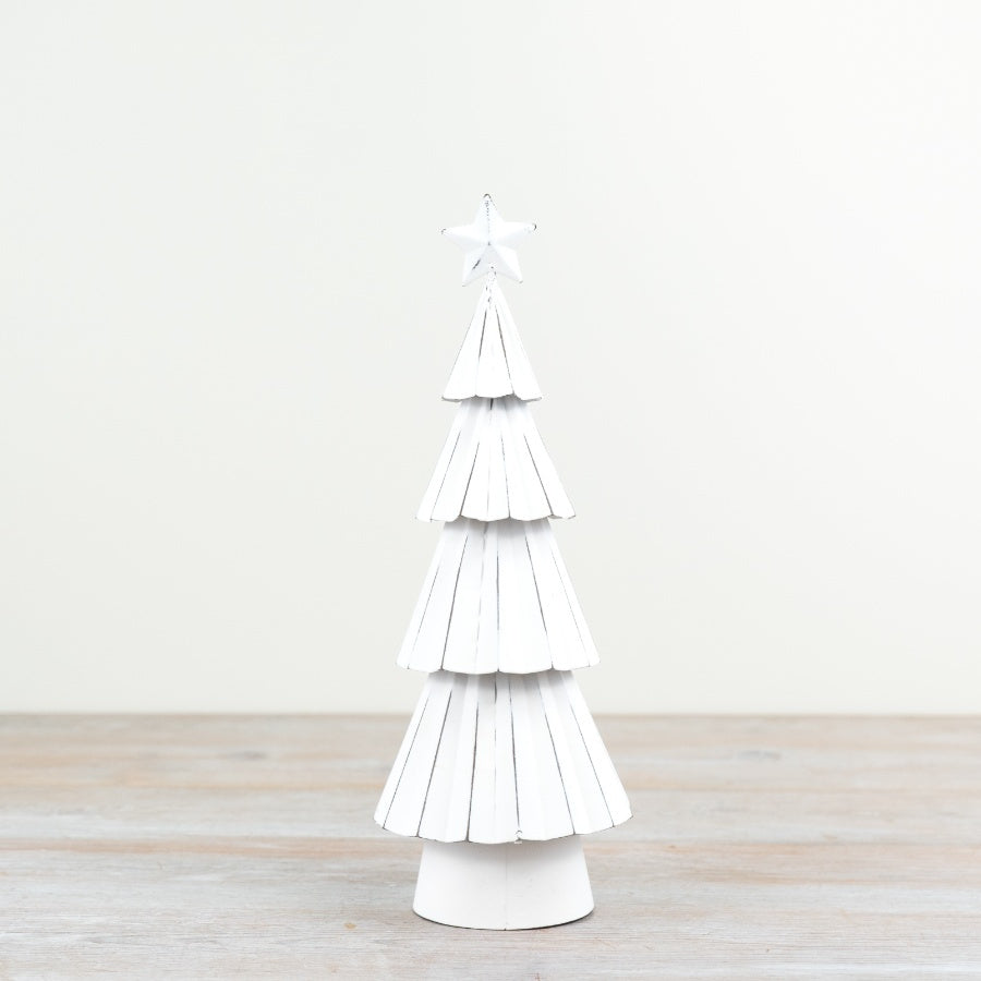 White Metal Tree Deco, 32cm