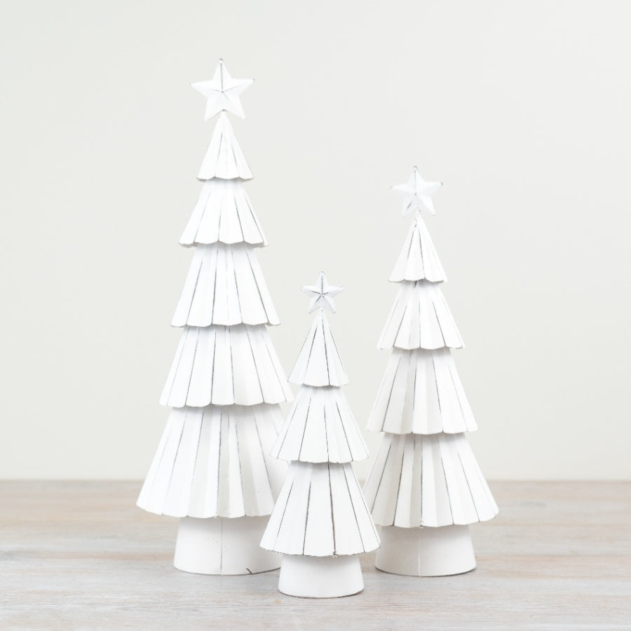 White Metal Tree Deco, 32cm