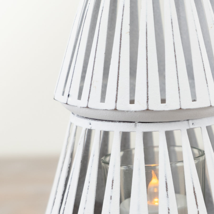 Metal Cone Tree with Candle Holder – 33.5cm Modern Festive Centerpiece for Home Décor