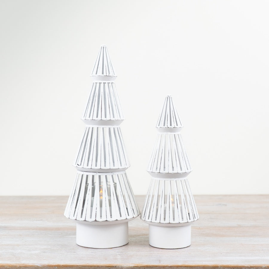 Metal Cone Tree with Candle Holder – 33.5cm Modern Festive Centerpiece for Home Décor
