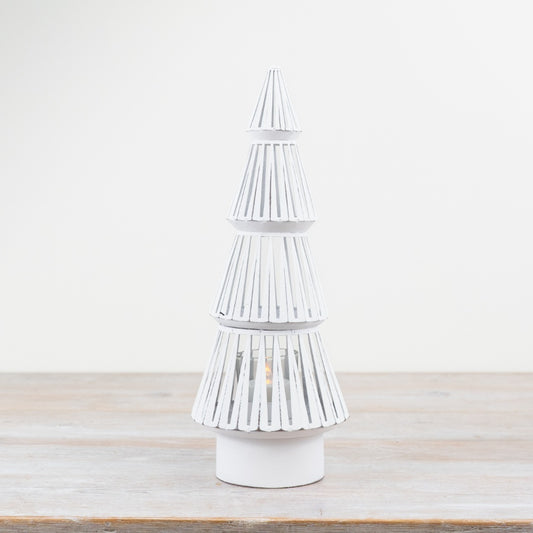 Metal Cone Tree with Candle Holder – 33.5cm Modern Festive Centerpiece for Home Décor